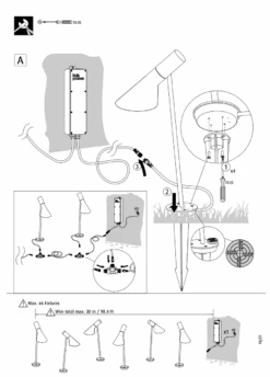 Louis Poulsen AJ Garden Pullert Med Spyd H:95cm - Påbygg -Lightup Butikk AJ Garden Pullert med spyd H95cm Pabygg Utebelysning pullert Louis Poulsen LP 5747306923 8