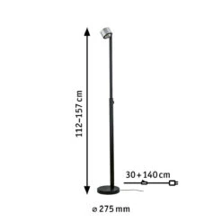 Paulmann Aldan Gulvlampe 7W 2700 Kelvin - Dimbar -Lightup Butikk Aldan gulvlampe 7W 2700 Kelvin Dimbar Gulvlamper Paulmann Pl 79717 5