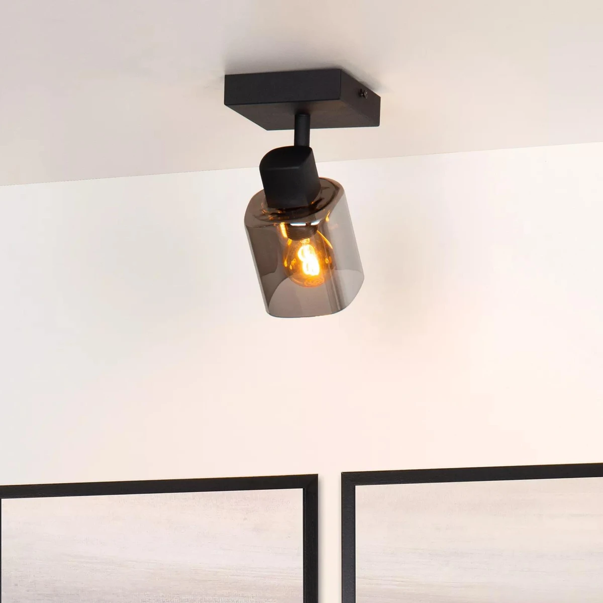 Alion Taklampe - Røykfarget/Svart 5 Alion Taklampe - Røykfarget/Svart - Bilde 3