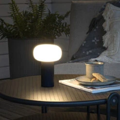 Konstsmide Antibes Oppladbar Bordlampe 2700/3000/4000K Og RGB IP54 Dimbar - Antrasitt Grå