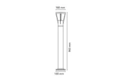 Arco Air Utendørs Pullert 96 Cm 6W Dimbar - Grafitt -Lightup Butikk Arco Air utendors pullert 96 cm 6W Dimbar Grafitt Utebelysning pullert Sg Armaturen As 3100312 5