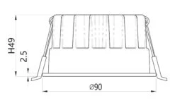 Aria D90 Lavtbyggende Downlight 7W 2700K IP44 M/flicker Free Driver Dimbar - Hvit -Lightup Butikk Aria D90 lavtbyggende downlight 7W 2700K IP44 mflicker free driver dimbar Hvit Downlight lavtbyggende NorDesign 399270706300950350v2 3