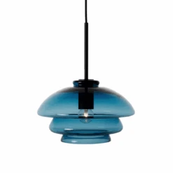 Arkivlampe 4006 Small - Blå - Matt Sort -Lightup Butikk Arkivlampe 4006 Small Bla Matt Sort Takpendler Hadeland Glassverk Hak 280 4006 1003 Matt Sort 3