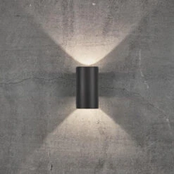 Nordlux Asbol Vegglampe Opp/ned 2 X 6,5W IP44 - Svart