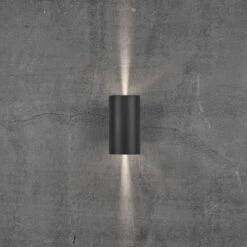 Nordlux Asbol Vegglampe Opp/ned 2 X 6,5W IP44 - Svart -Lightup Butikk Asbol vegglampe oppned 2 x 65W IP44 Svart Utebelysning vegg opp og ned Nordlux 84971003 4