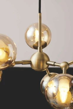 Atom Takpendel Large - Amber -Lightup Butikk Atom takpendel large Amber Takpendler Halo Designs 5705639738830 3