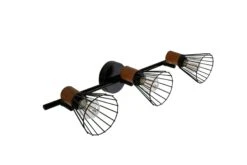 Atticus Tak-/vegglampe 3 Lys - Svart/Trefarget -Lightup Butikk Atticus tak vegglampe 3 lys SvartTrefarget Vegglamper Venture Home 15515 888 4