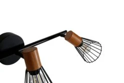 Atticus Tak-/vegglampe 3 Lys - Svart/Trefarget -Lightup Butikk Atticus tak vegglampe 3 lys SvartTrefarget Vegglamper Venture Home 15515 888 5