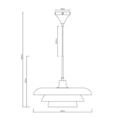 Ava Takpendel Ø40 -Lightup Butikk Ava takpendel O40 Takpendler Dyberg Larsen DL 9464 7