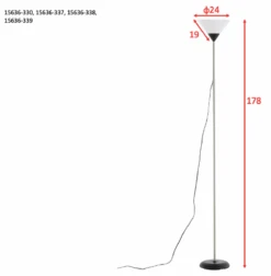 Batang Gulvlampe 178 Cm - Aqua/Hvit -Lightup Butikk Batang gulvlampe 178 cm AquaHvit Gulvlamper Venture Home 15636 337 7