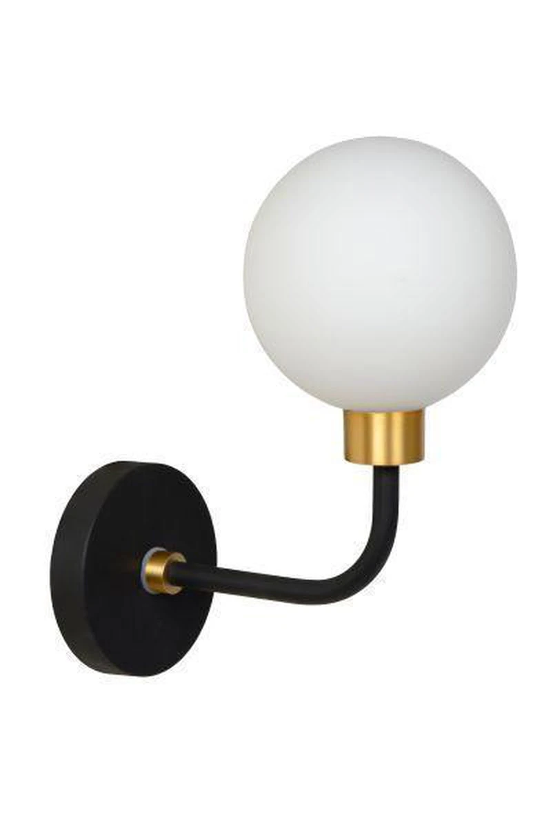 Berend Vegglampe IP44 - Svart/Opal 4 Berend Vegglampe IP44 - Svart/Opal - Bilde 2