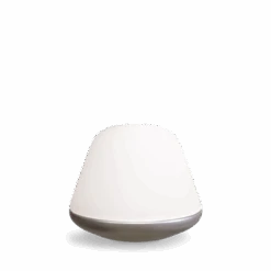 Herstal Bloom Bordlampe Small E27 - Satin Sølv/Opal Glass