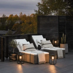 Konstsmide Bologna Lanterne 45,5 - Svart -Lightup Butikk Bologna lanterne 455 Svart Utebelysning Hagebelysning Konstsmide 7532 750 3