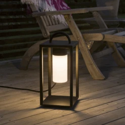 Konstsmide Bologna Lanterne 45,5 Cm - Svart/Opalhvit