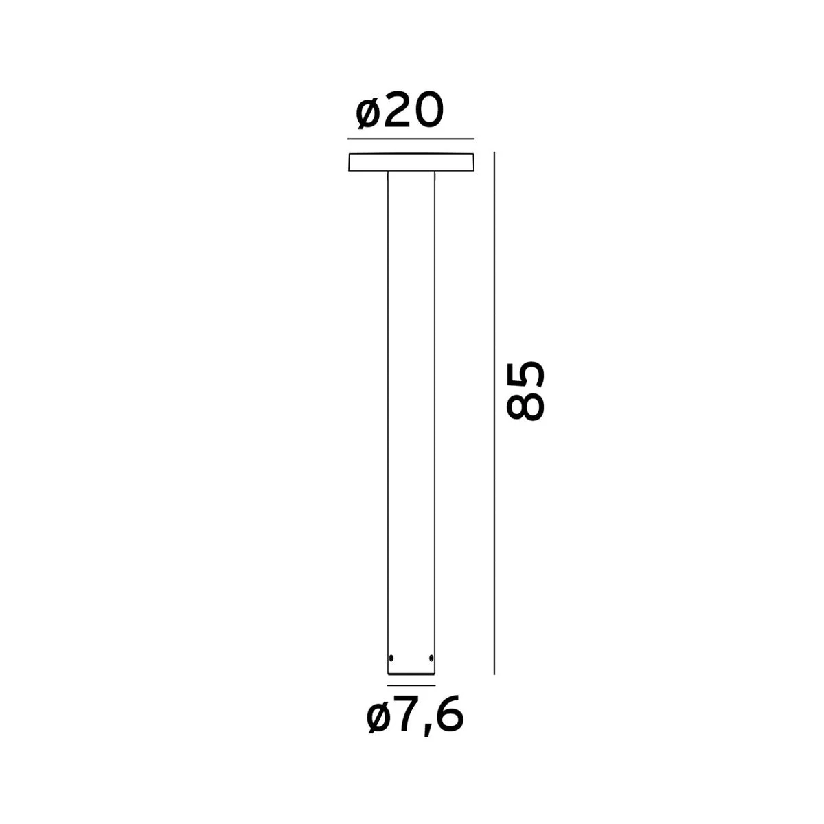 Borg 6180 Pullert 85 Cm 16W 3000 Kelvin IP65 7 Borg 6180 Pullert 85 Cm 16W 3000 Kelvin IP65 - Bilde 5
