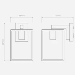 Box Lantern 270 Vegglampe Utendørs - Svart -Lightup Butikk Box Lantern 270 vegglampe utendors Svart Utebelysning vegg klassisk Astro Lighting Asg 1354003 3