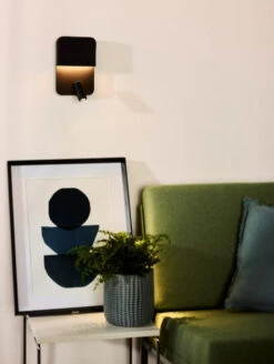 Boxer Vegglampe 10W 3000 Kelvin M/USB - Svart -Lightup Butikk Boxer vegglampe 10W 3000 Kelvin mUSB Svart Vegglamper Lucide LC792000830 4