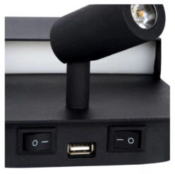 Boxer Vegglampe 10W 3000 Kelvin M/USB - Svart -Lightup Butikk Boxer vegglampe 10W 3000 Kelvin mUSB Svart Vegglamper Lucide LC792000830 7