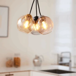 Bubbles Takpendel 24 Cm - Amber -Lightup Butikk Bubbles takpendel 24 cm Amber Takpendler Halo Designs 5705639743209 5