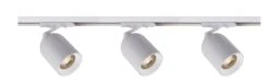 Bullet 1 Meter Spottskinne Med 3 Spotter 1T GU10 - Pure White