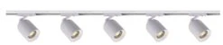 Bullet 2 Meter Spottskinne Med 5 Spotter 1T GU10 - Pure White