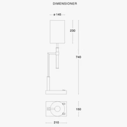 Butler Bordlampe - Rå Messing -Lightup Butikk Butler bordlampe Ra messing Bordlamper Orsjo 38859 72 006 3