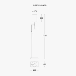 Butler Gulvlampe - Svart -Lightup Butikk Butler gulvlampe Svart Gulvlamper Orsjo 39859 15 015 3