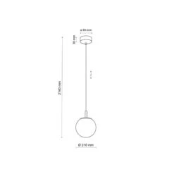 Cadix Takpendel 21 Cm -Lightup Butikk Cadix takpendel 21 cm Takpendler TK Lighting TK 4609 5