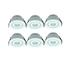 Capella Flex 6x3W T-097 Mini LED-downlight Sett Hvit