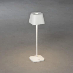 Konstsmide Capri Bordlampe Oppladbar Utendørs IP54 - Hvit -Lightup Butikk Capri bordlampe oppladbar utendors IP54 Hvit Utebelysning Hagebelysning Konstsmide 7814 250 6