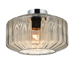 Cardigan Taklampe - Krom/Konjakk Farget