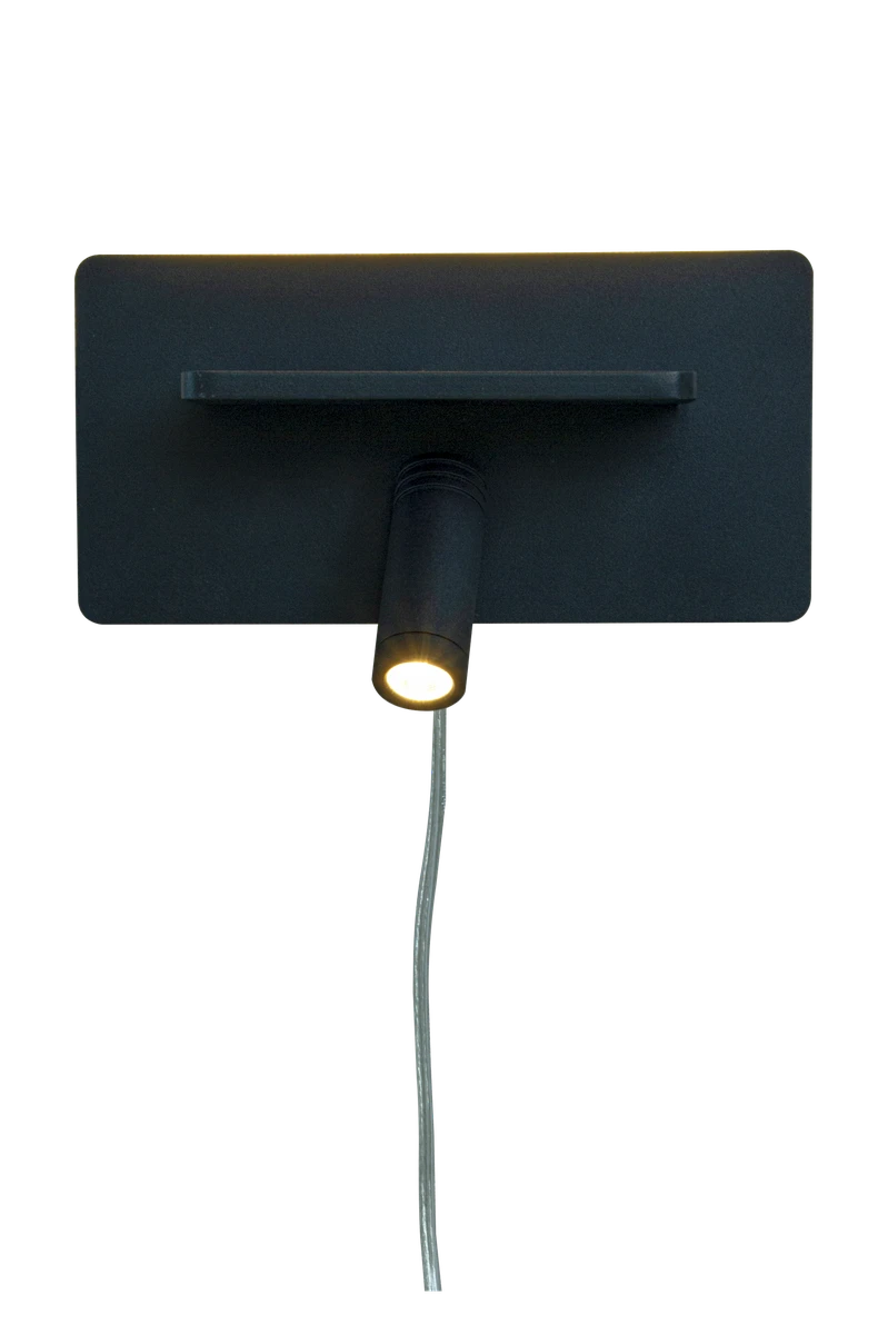 Cargador Vegglampe Med Trådløs Lader Og USB - Svart 5 Cargador Vegglampe Med Trådløs Lader Og USB - Svart - Bilde 3