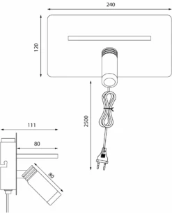 Cargador Vegglampe Med Trådløs Lader Og USB - Svart 9 Cargador Vegglampe Med Trådløs Lader Og USB - Svart -Lightup Butikk Cargador vegglampe med tradlos lader og USB Svart Vegglamper Aneta Lighting 10208 15 4