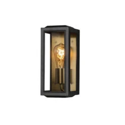 Konstsmide Carpi Vegglampe Utendørs H30 Cm IP44 - Svart/Messing