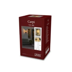 Konstsmide Carpi Vegglampe Utendørs IP44 - Messing -Lightup Butikk Carpi vegglampe utendors IP44 Messing Utebelysning vegg veggskjold Konstsmide 7347 800 9