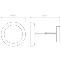 Catena Sminkespeil 12,4W LED 3000K 5x Forstørring IP44 - Polert Krom -Lightup Butikk Catena sminkespeil 124W LED 3000K 5x forstorring IP44 Polert Krom Baderomsbelysning sminkespeil Astro Lighting Asg 1137003 4