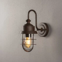 Konstsmide Cerignola Vegglampe IP44 - Rustfarget -Lightup Butikk Cerignola vegglampe IP44 Rustfarget Utebelysning vegg klassisk Konstsmide 7351 970 3