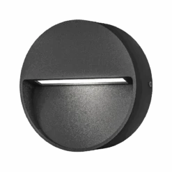Chara Round Vegglampe Utendørs IP54 - Mørk Grå