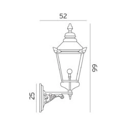 Chelsea Vegglampe 955 -Lightup Butikk Chelsea vegglampe 955 Utebelysning vegg klassisk Norlys 3185241 4