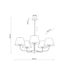Chicago Takpendel 5 Lys -Lightup Butikk Chicago takpendel 5 lys Takpendler TK Lighting TK 3989 6