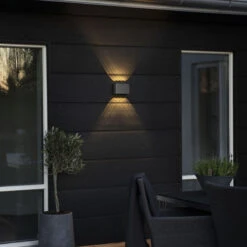 Konstsmide Chieri Vegglampe Utendørs Opp/ned 8x1W IP54 - Antrasitt Grå