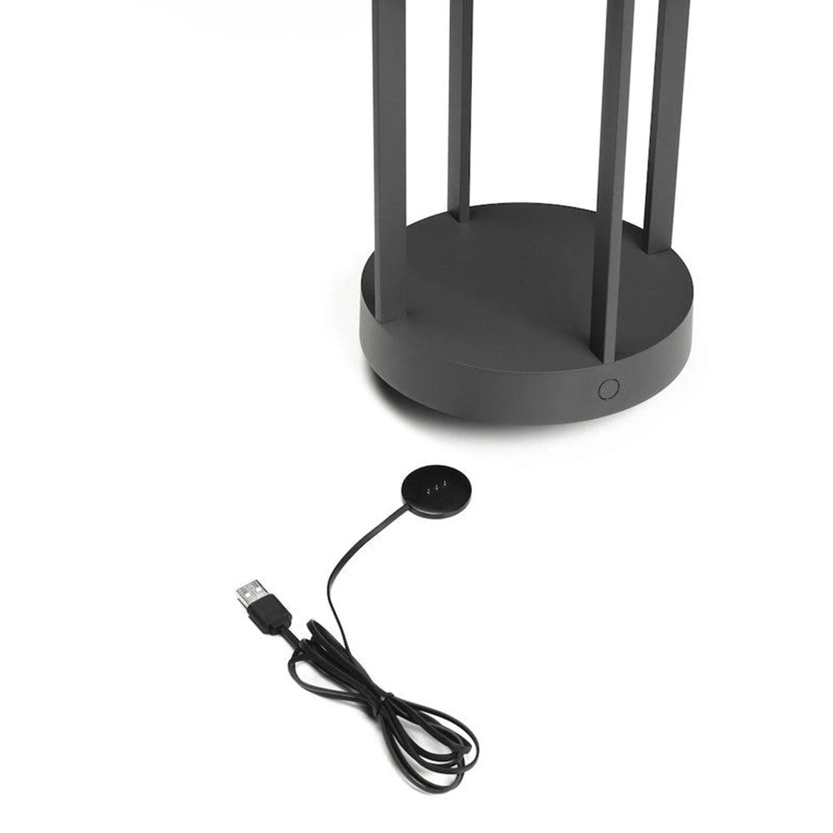 Konstsmide Chieti Lanterne Bord/gulv 25 Cm IP54 Oppladbar - Grå 6 Konstsmide Chieti Lanterne Bord/gulv 25 Cm IP54 Oppladbar - Grå - Bilde 4