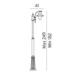 Como Stolpe 371 -Lightup Butikk Como stolpe 371 Utebelysning stolpe Norlys 3101700 3