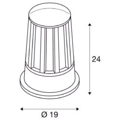 Cone Pullert 24 Cm IP54 -Lightup Butikk Cone pullert 24 cm IP54 Utebelysning pullert Slv slv 230435 4