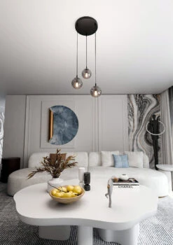 Cosmo Rondell Takpendel 3 Lys - Svart/Røykfarget -Lightup Butikk Cosmo rondell takpendel 3 lys SvartRoykfarget Takpendler Emibig 7123PREM 6