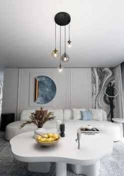 Cosmo Rondell Takpendel 4 Lys - Svart/Multifarget -Lightup Butikk Cosmo rondell takpendel 4 lys SvartMultifarget Takpendler Emibig 7144PREM 5