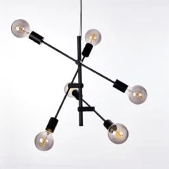 Cross Takpendel 6xE27 - Svart