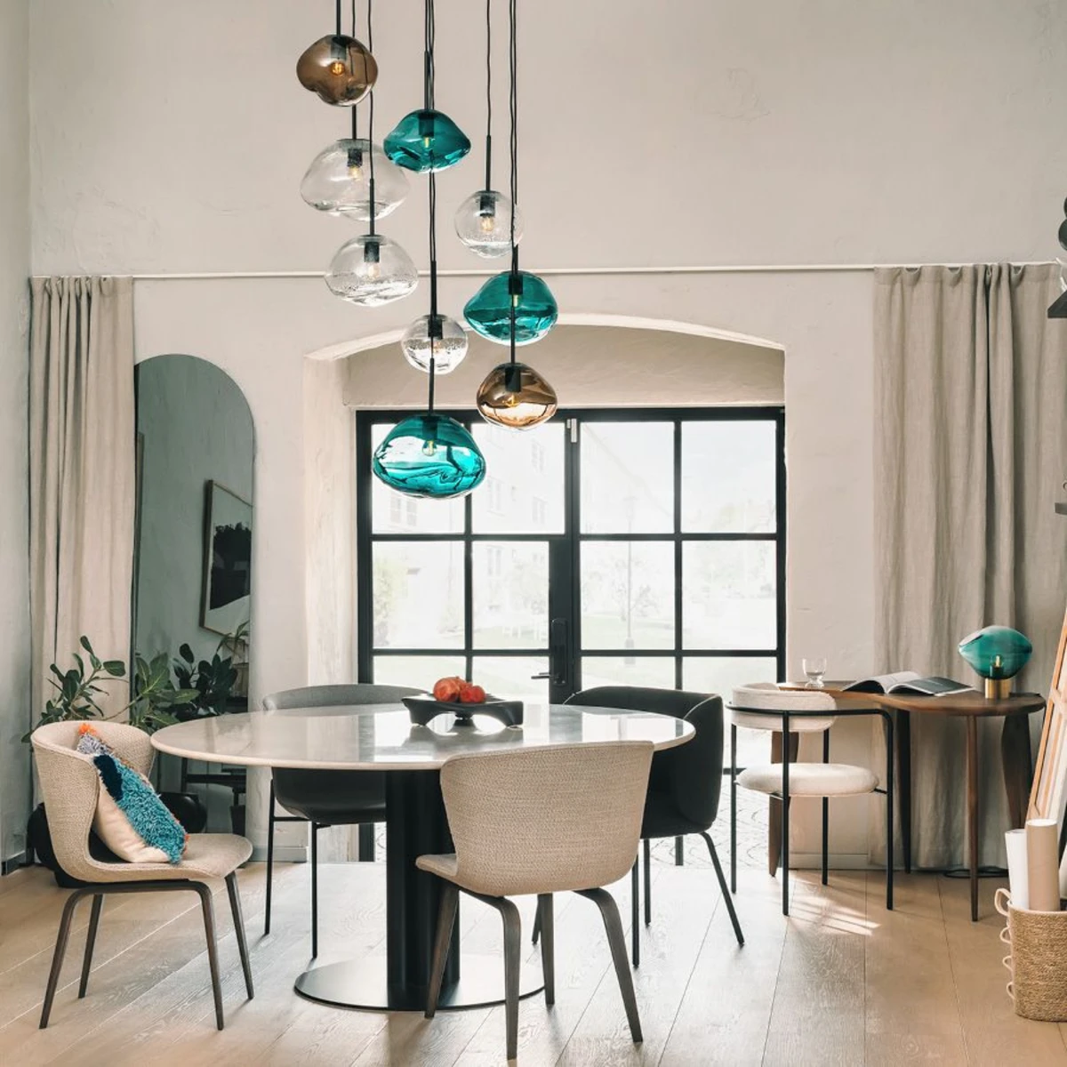 Crystal Stone Ø25 - Blågrønn / Messing 6 Crystal Stone Ø25 - Blågrønn / Messing - Bilde 4