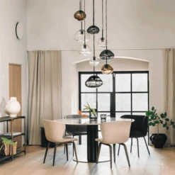 Crystal Stone Ø25 - Røkgrå / Messing -Lightup Butikk Crystal Stone O25 Rokgra Messing Takpendler Hadeland Glassverk Hak 250 CS 2233 Messing 4