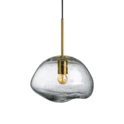 Crystal Stone Ø30 - Klar M/Soda / Messing